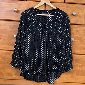 Vince Camuto Polka Dot V-Neck Top